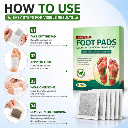Herbal Foot Pads for Natural Detox & Sleep Support