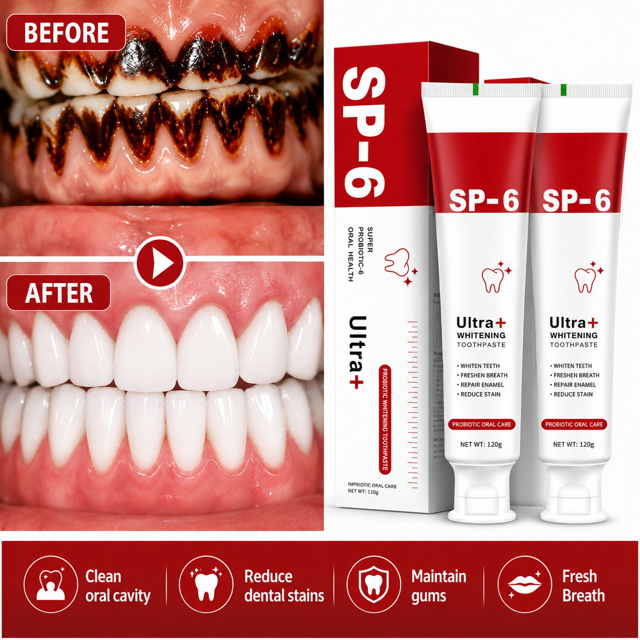 SP 6 Ultra Whitening Toothpaste