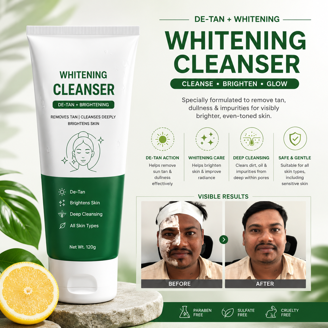 Whitening cleanser
